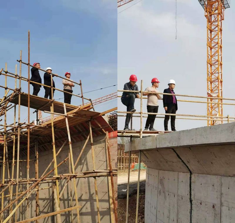 公司領導視詧永城市第七汚水處理廠工程進度(du)